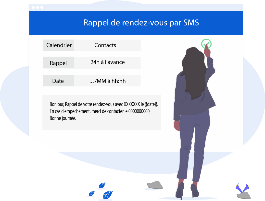 Rappel de rendezvous par SMS Le rappel pour clients et patients